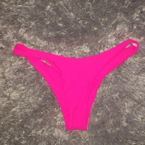Pink High Cut Bikini Bottoms